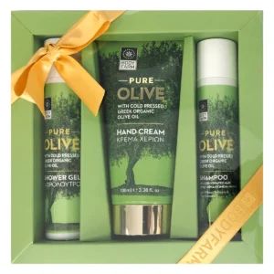 Complete verzorging cadeauset Pure olive - 3 delig